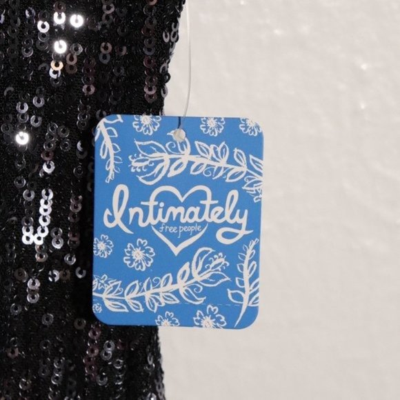 NWT Free People X Revolve Gold Rush Mini Dress in Black Size XS - Picture 9 of 10